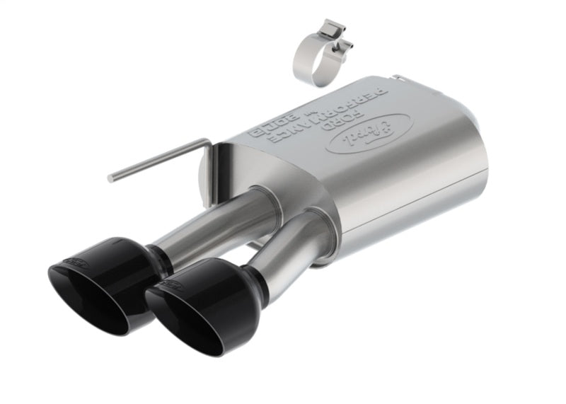 Ford Racing 2024 Mustang 5.0L Sport Non-Active Cat-Back Exhaust w/Valance - Black Tip M-5200-M5SBV