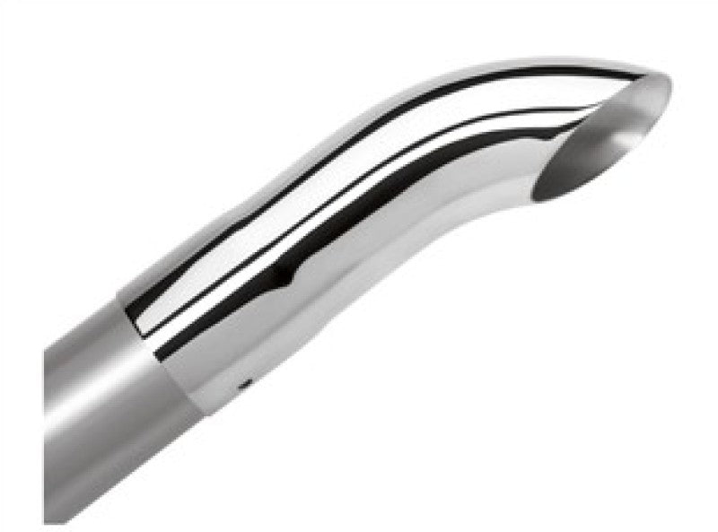 FR SPORT Borla Universal Polished Tip Single Round Turndown/Turnout (inlet 2 1/4in. Outlet 2...