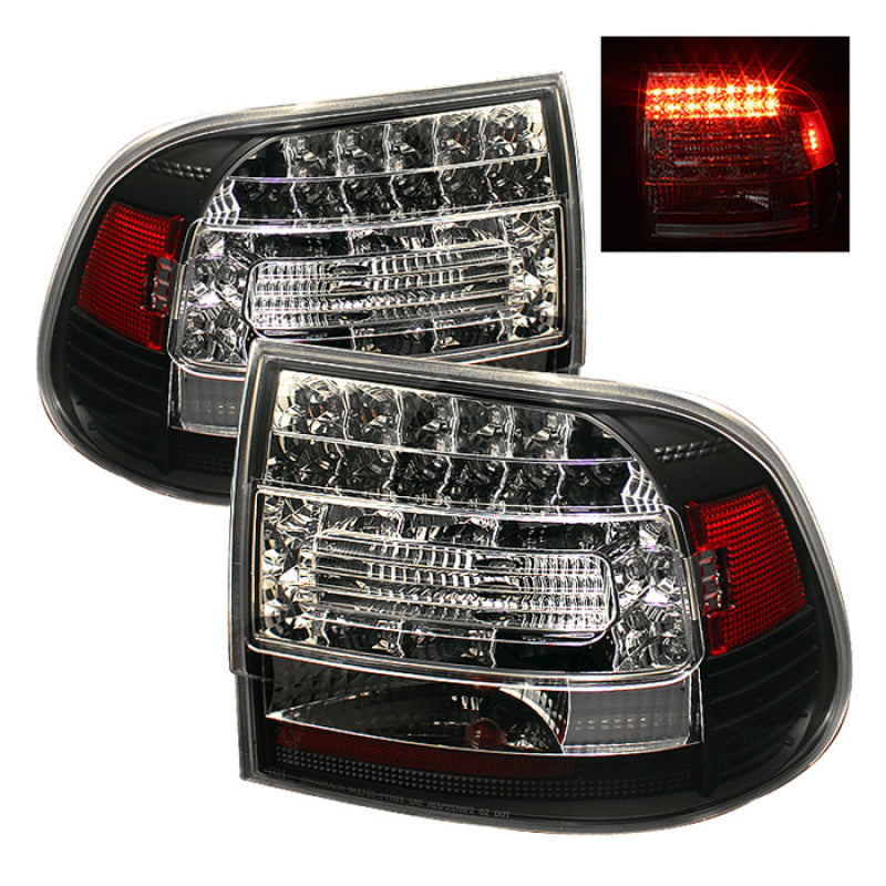 FR SPORT Spyder Porsche Cayenne 03-07 LED Tail Lights Black ALT-YD-PCAY03-LED-BK 5007063