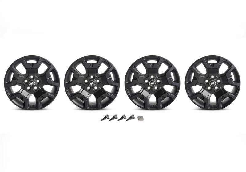 Ford Racing 2021+ Bronco Sport 17in Low Gloss Black Wheel Kit M-1007K-S17BSB