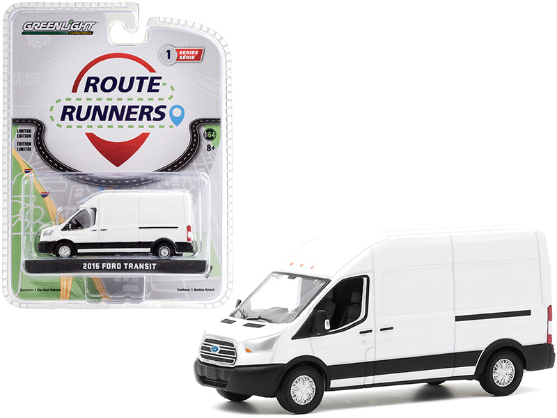 Rapid Vehicles 2015 Ford Transit High Roof Van Oxford White "Route Runners" Series 1 1/64 Diecast...
