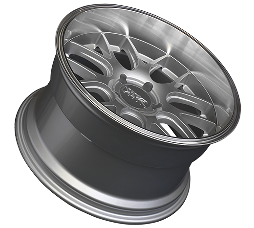 XXR 530D Wheel Silver / Machined Lip 18x9 +35 5x112