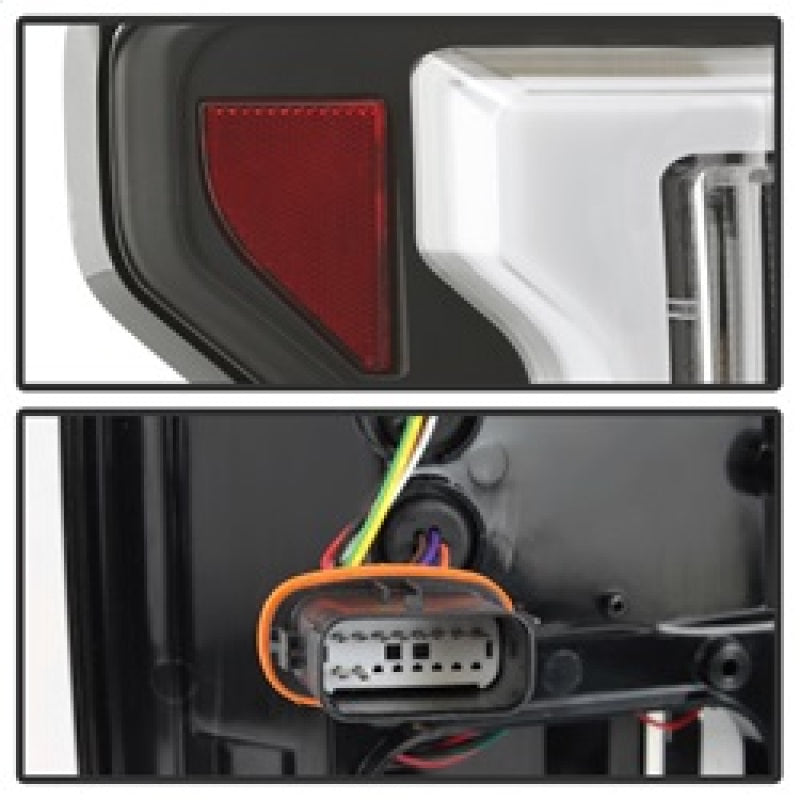 FR SPORT Spyder 15-18 Ford F-150 Light Bar LED Tail Lights (w/Blind Spot) - Black...