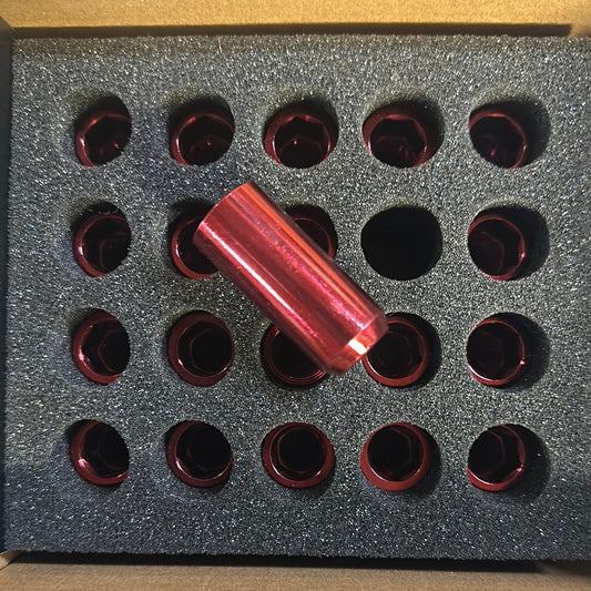 Speedzone Performance LLC NNR 48MM inner hex lug nuts 12x1.5 Red     NNR-LN-IH481215RD