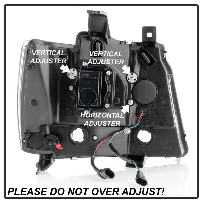 FR SPORT Spyder Chevy Suburban 1500/2500 07-14 Tahoe 07-14 LED Headlights Black...