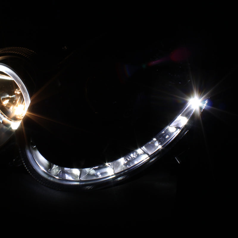 Spyder Mercedes Benz CLK 03-09 Projector Halogen Model- LED Halo DRL Blk PRO-YD-MBCLK03-DRL-BK 5038036