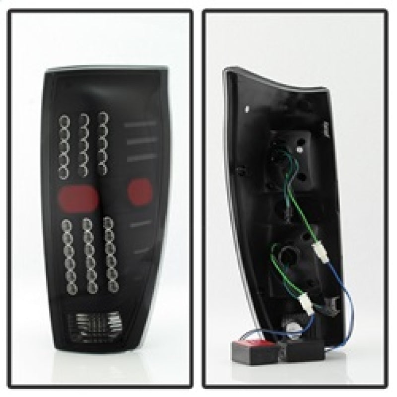 SPYDER xTune 02-06 Chevrolet Avalanche LED Tail Lights - Black Smoke (ALT-JH-CAV02-LED-BSM) 9036842