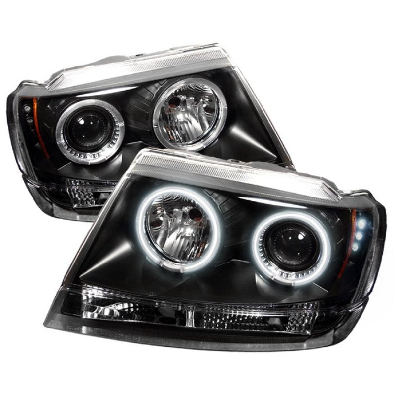 FR SPORT Spyder Jeep Grand Cherokee 99-04 Projector Headlights CCFL Halo LED Blk -...