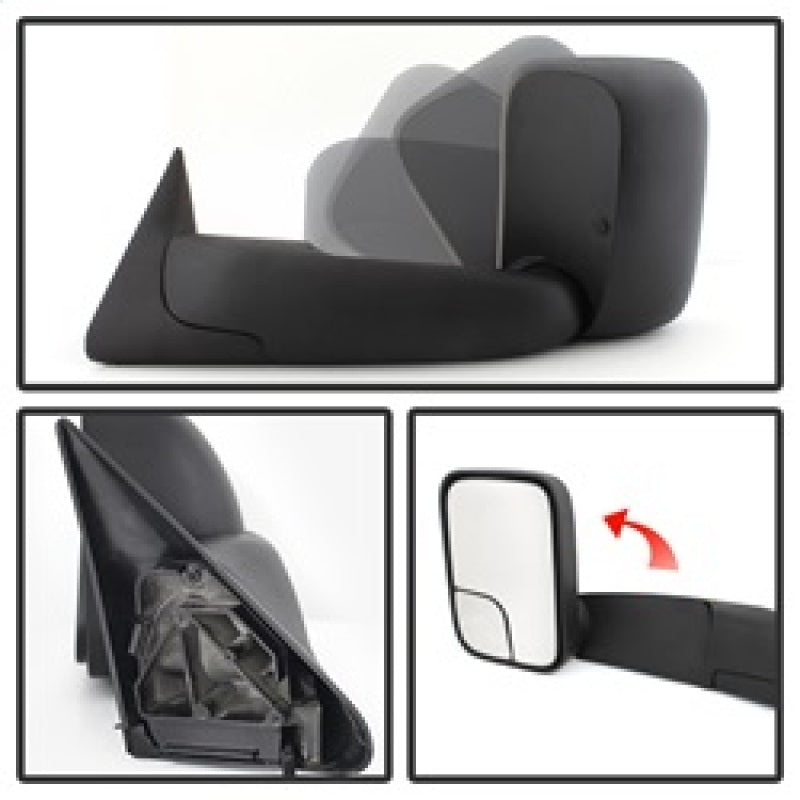 FR SPORT SPYDER Xtune Dodge Ram 94-01 Manual Extendable Manual Adjust Mirror Left MIR-DRAM94-MA-L...