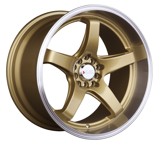 FR SPORT XXR 555 Wheel Hyper Gold / Machined Lip 18x10 +25 5x100,5x114.3