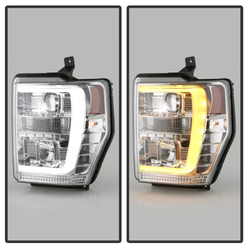 Spyder Ford F-250/350/450 08-10 V2 High-Power LED Headlights-Switch Back-Chrome PRO-YD-FS08PL-SBLB-C 5087744