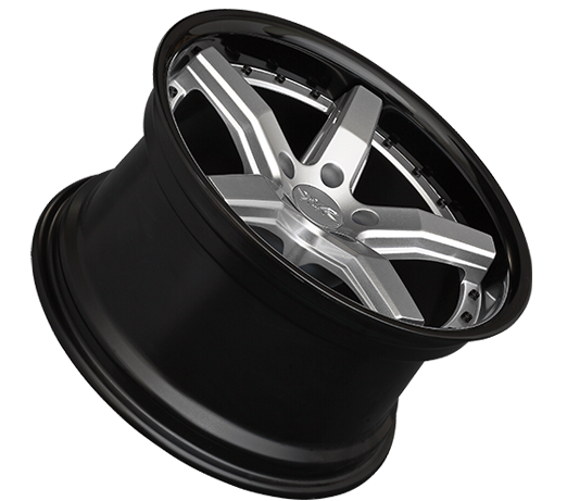 FR SPORT XXR 569 Wheel Silver / Gloss Black Lip 20x10.5 +25 5x4.5 - View 2
