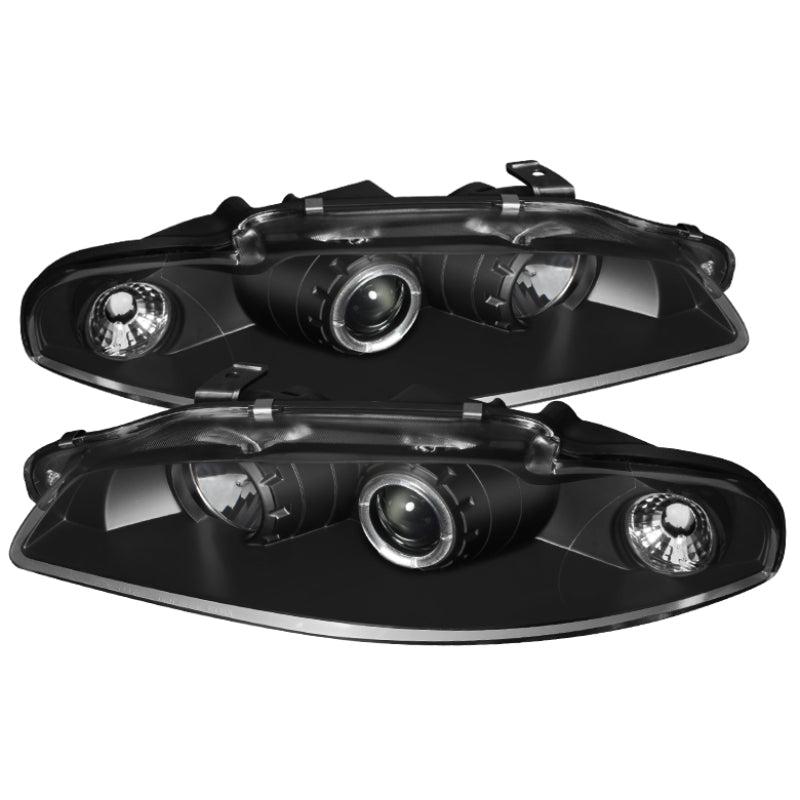 FR SPORT Spyder Mitsubishi Eclipse 97-99 Projector Headlights LED Halo Black High H1 Low H1...