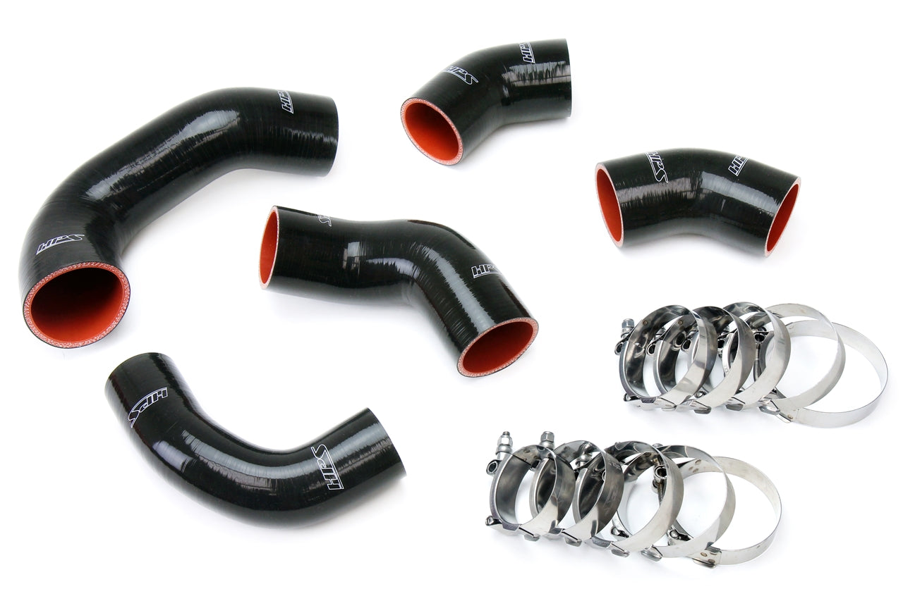 HPS Performance HPS Black Reinforced Silicone Intercooler Hose Kit Mitsubishi 03-07 Lancer EVO 8 9 MR US-Spec