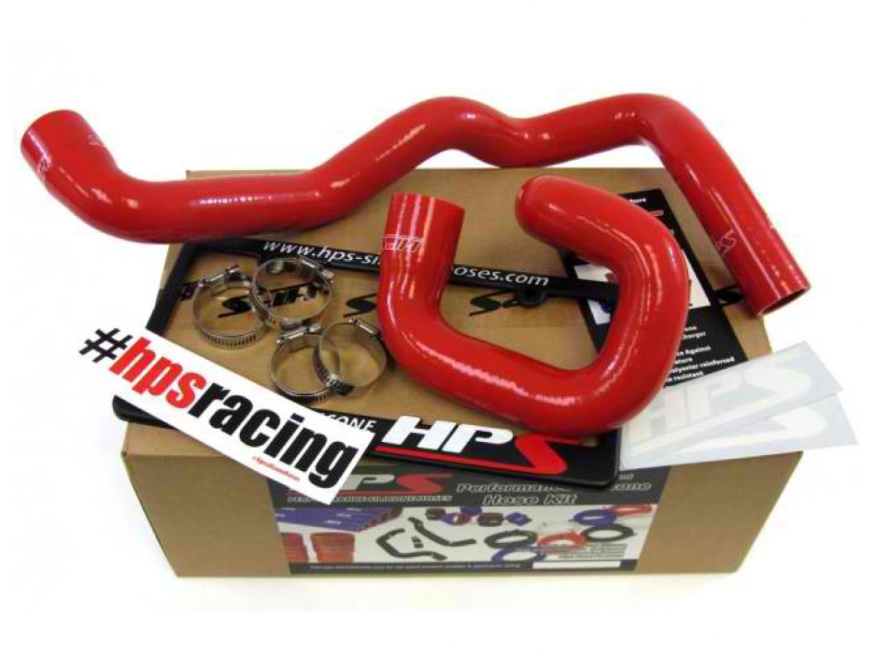 HPS Performance Products HPS Red Reinforced Silicone Radiator Hose Kit Coolant Ford 13-17 Focus ST Turbo 2.0L