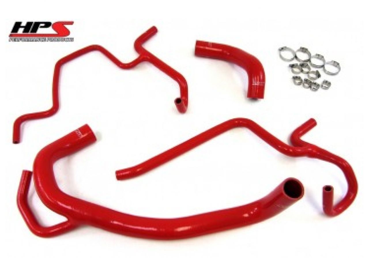 HPS Red Reinforced Silicone Radiator Hose Kit Chrysler 12-13 300C SRT8 6.4L V8