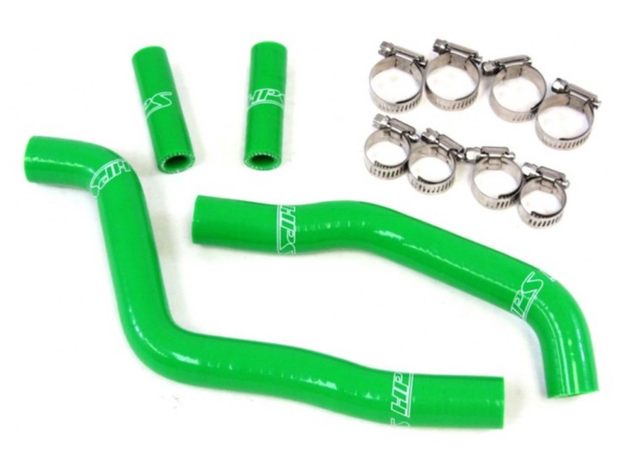 HPS Performance HPS Green Reinforced Silicone Radiator Hose Kit Kawasaki 03-08 KX125 2 Stroke