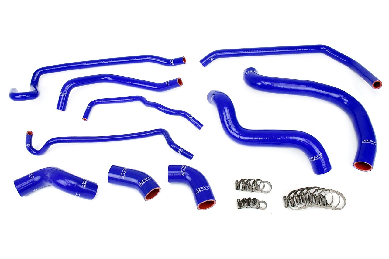 HPS Performance HPS Silicone Radiator + Heater Coolant Hose Kit Ford 2011-2014 Mustang GT 5.0L V8 (includes Boss 302), 57-1429