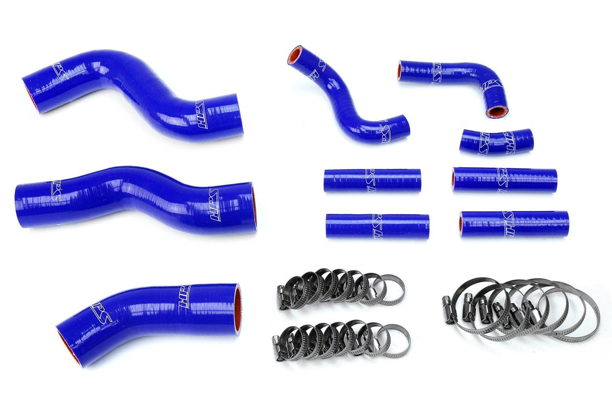 FR SPORT HPS Blue Reinforced Silicone Radiator + Pesky Heater Hose Kit 1FZ-FE Toyota 92-97 Land...