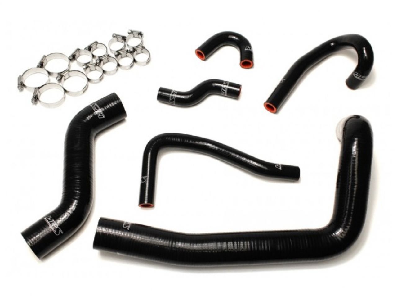 HPS Performance HPS Black Reinforced Silicone Radiator and Heater Hose Kit Coolant Mazda 93-95 RX7 FD3S