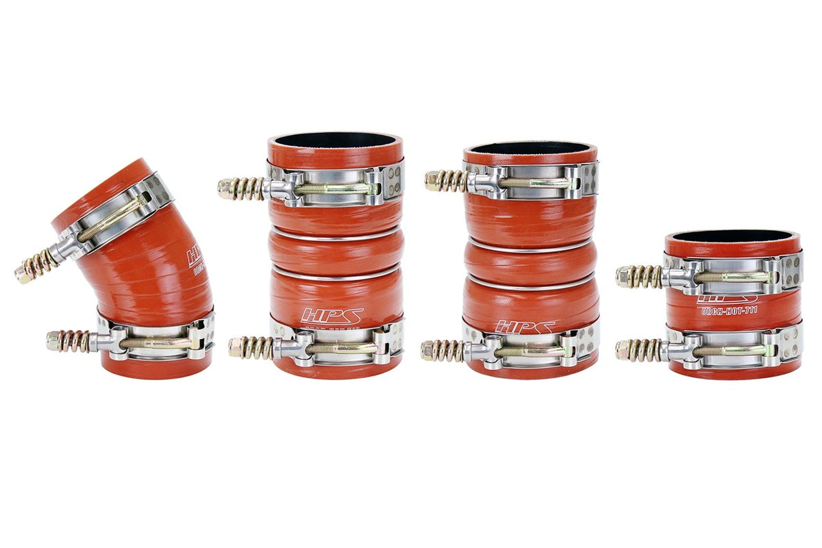 FR SPORT HPS High Temp Reinforced Silicone Intercooler Hose Boots Kit Ford 2005-2007 F350...