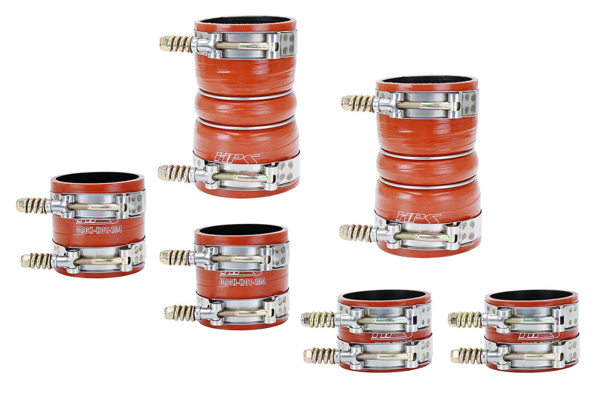 FR SPORT HPS High Temp Reinforced Silicone Intercooler Hose Boots Kit Ford Late 1999 - 2003 F450...