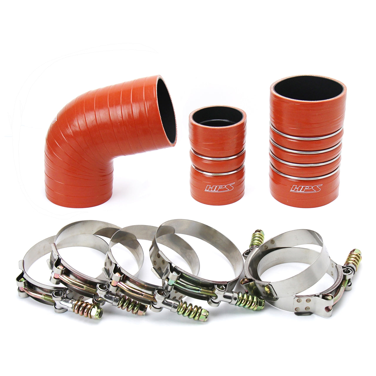 HPS Performance Products HPS High Temp Aramid Reinforced Silicone Intercooler Hose Boots Kit Chevy 2006-2010 Silverado 2500 6.6L Duramax Diesel