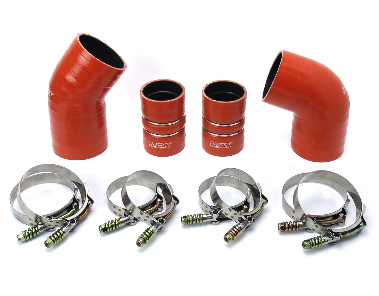 HPS Performance HPS High Temp Aramid Reinforced Silicone Intercooler Hose Boots Kit Chevy 2004.5 - 2005 Silverado 2500 HD 6.6L Duramax LLY Diesel