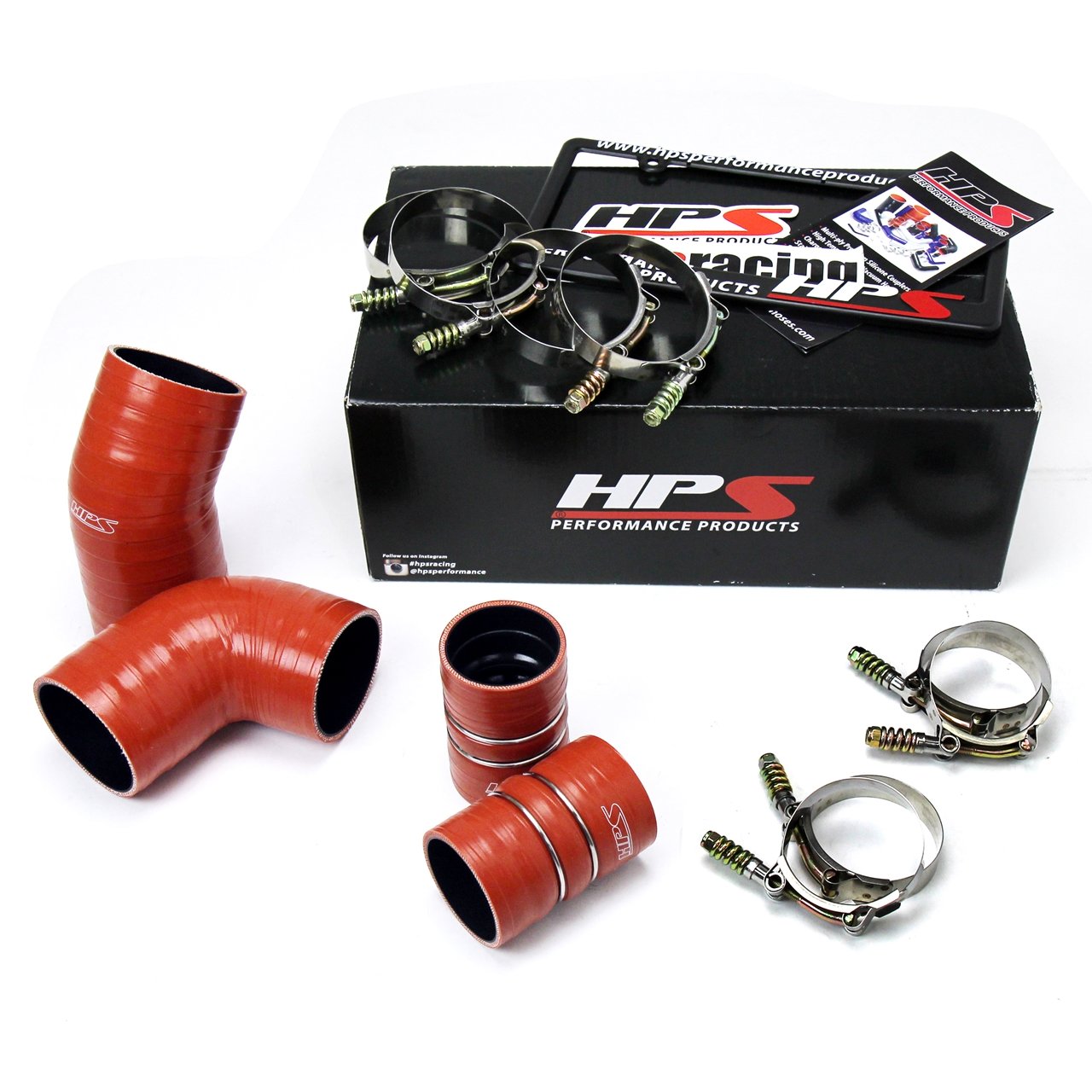 HPS High Temp Aramid Reinforced Silicone Intercooler Hose Boots Kit GMC 2004.5 - 2005 Sierra 2500 HD 6.6L Duramax LLY Diesel