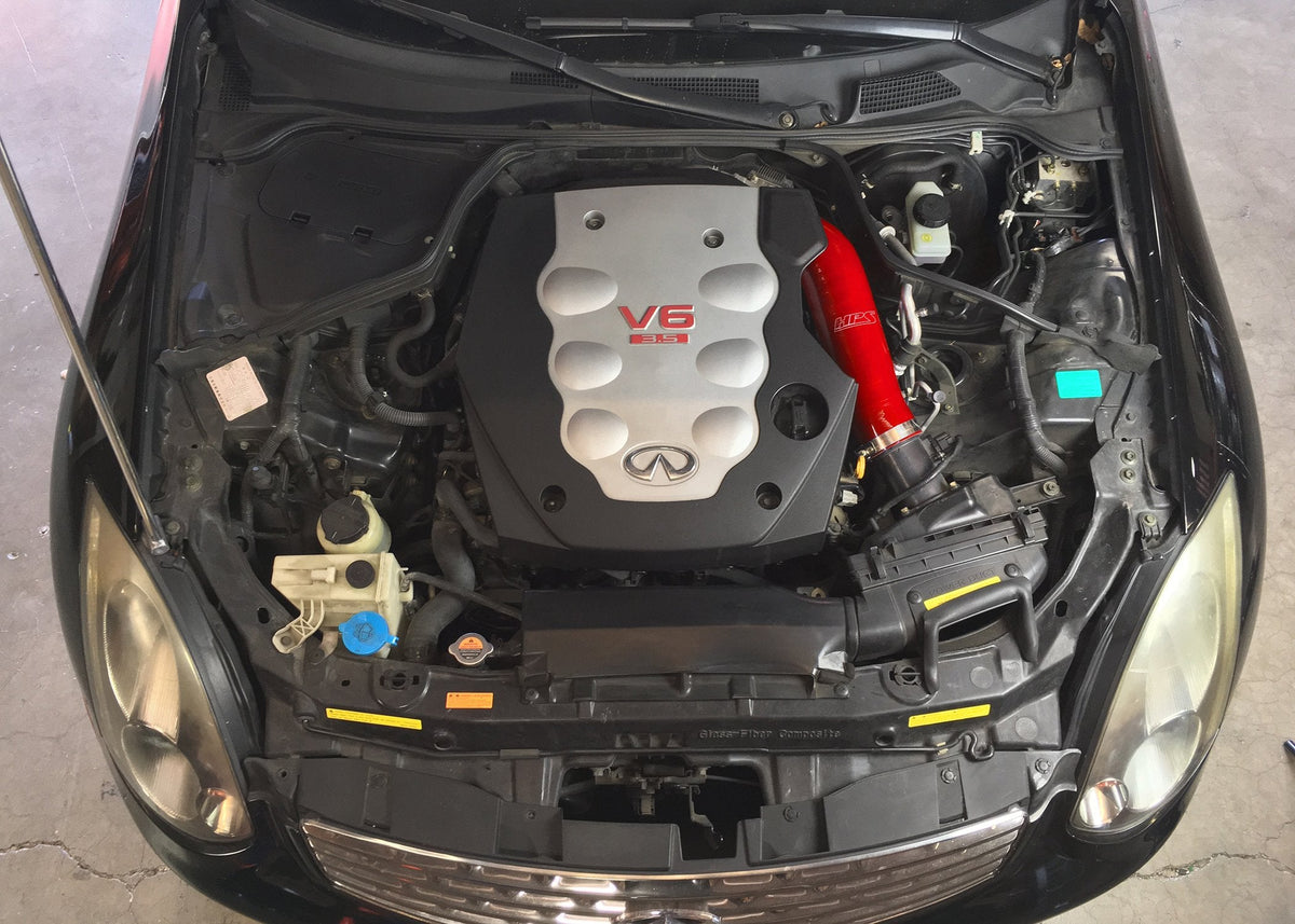 FR SPORT HPS Red Reinforced Silicone Post MAF Air Intake Hose Kit Infiniti 03-07 G35 Coupe 3.5L...