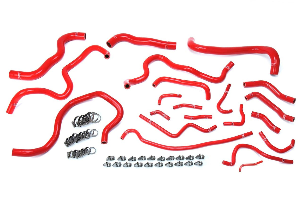 FR SPORT HPS Red Reinforced Silicone Radiator Heater Coolant Hose Kit Honda 16-18 Civic 1.5L Turbo