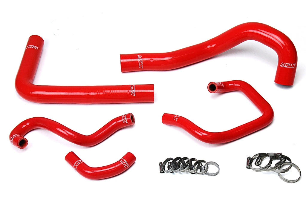 FR SPORT HPS Performance Products HPS Red Reinforced Silicone Radiator + Heater Hose Kit Coolant...