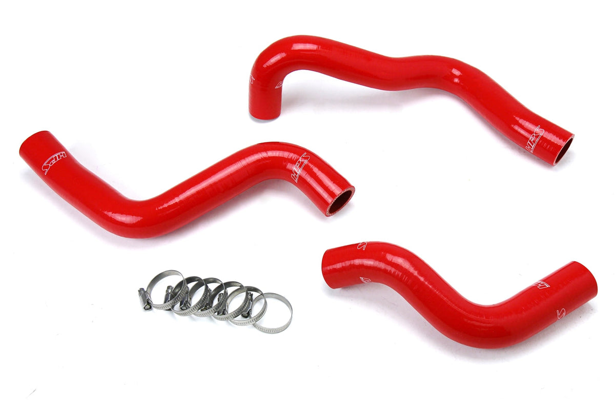 FR SPORT HPS Performance Products HPS Red Reinforced Silicone Radiator Hose Kit (3pcs Set)...