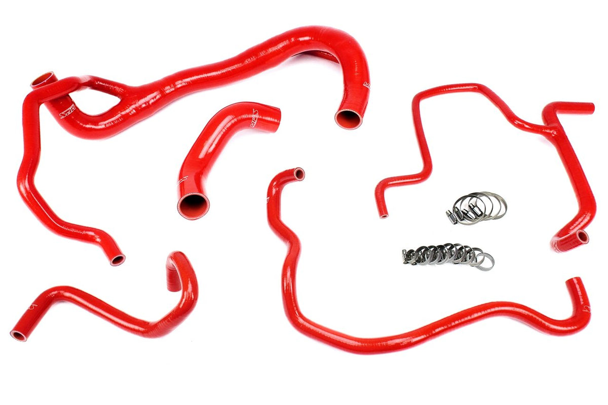 FR SPORT HPS Red Reinforced Silicone Radiator + Heater Hose Kit Coolant Dodge 15-18 Charger SRT...