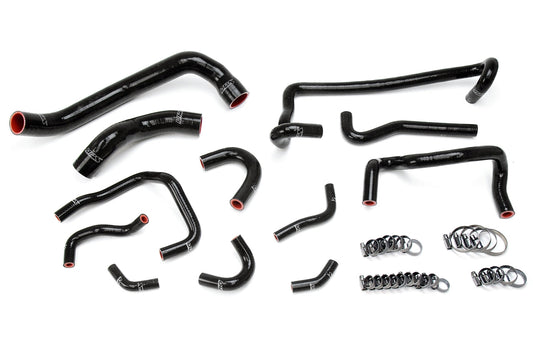 FR SPORT HPS Performance HPS Black Reinforced Silicone Radiator + Heater Hose Kit Coolant Nissan...