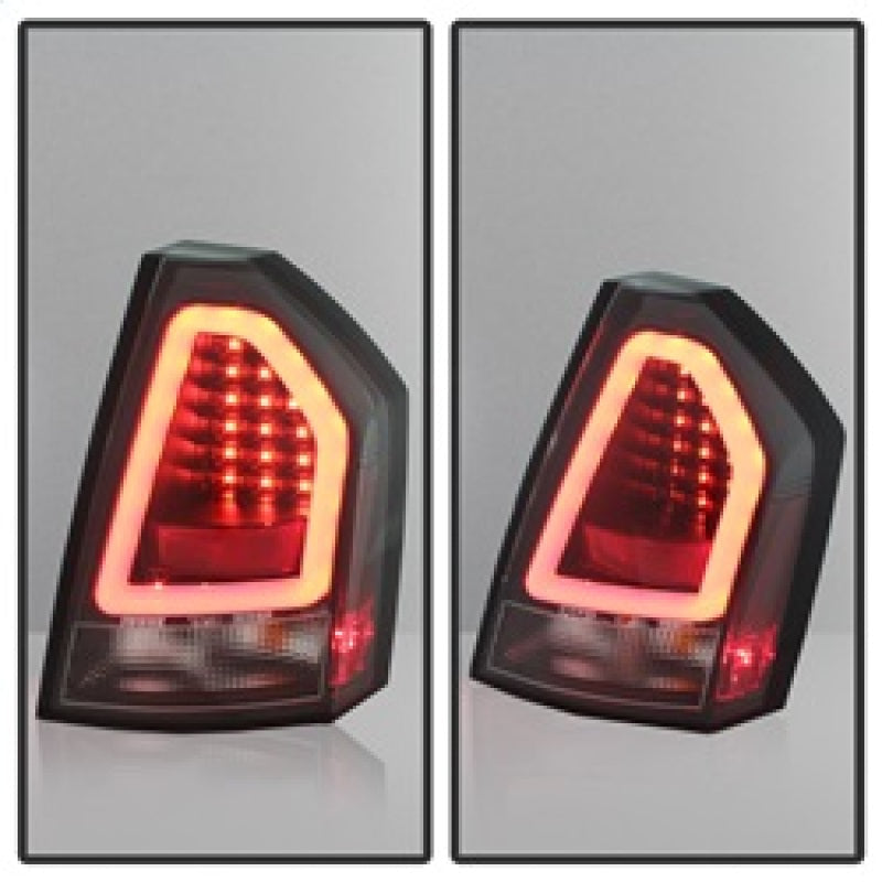 Spyder Chrysler 300C 08-10 V2 Light Bar LED Tail Lights - Black ALT-YD-C308V2-LED-BK 5083388