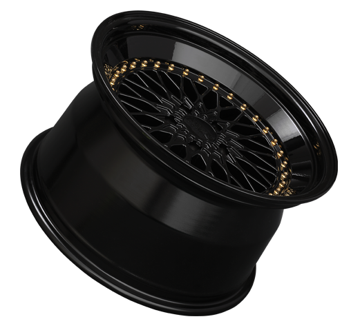 XXR 576 Wheel Black / Gold Rivets 18x9 +30 5x112