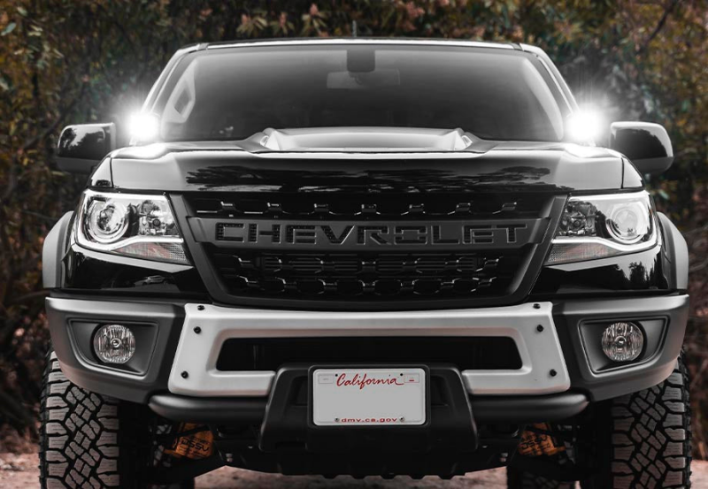 Cali Raised LED Cali Raised 15-22 Chevy Colorado Low Profile Ditch Light Brackets Kit - 2 3.5 Inch Round Cannon Pod CR2908