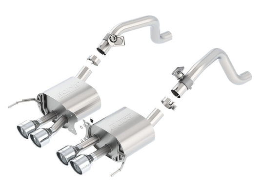 FR SPORT Borla 14-15 Chevy Corvette C7 w/ AFM w/o NPP S Type Rear Section Exhaust Quad Rd RL Tips...
