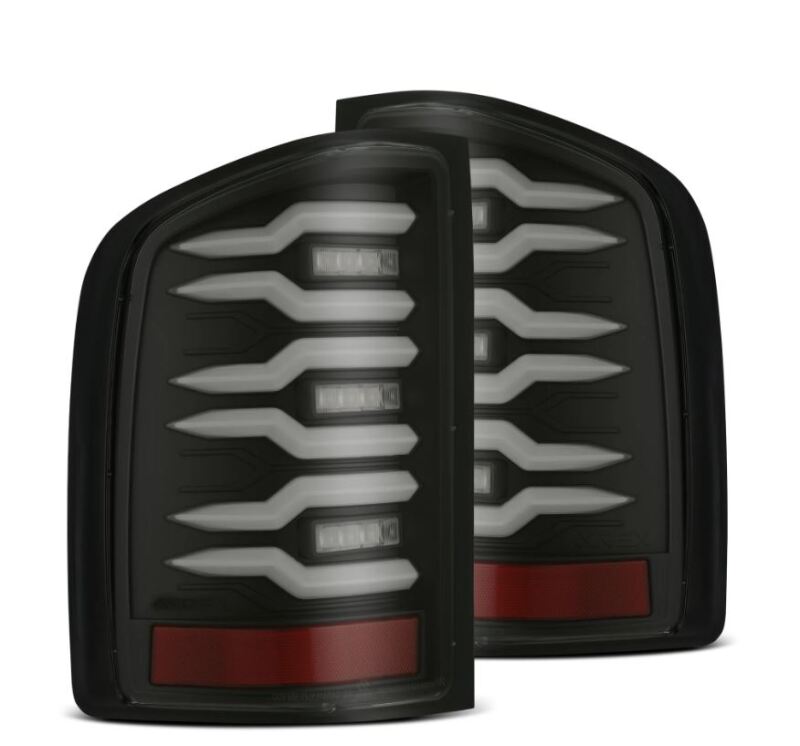 FR SPORT AlphaRex 07-14 Chevrolet Silverado 1500/2500HD/3500HD Luxx-Series LED Tail Lights Blk...
