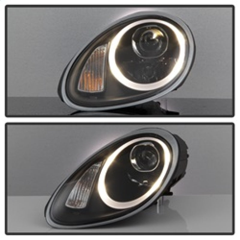 FR SPORT Spyder Porsche Cayman 05-08 Headlights - Halogen Model Only - Black...
