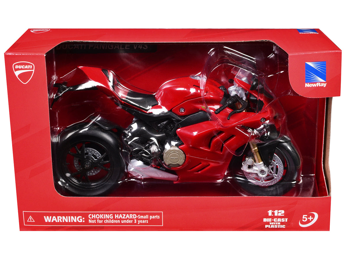 Rapid Vehicles Ducati Panigale V4S Motorcycle Red 1/12 Diecast Motorcycle Model by New Ray  free...