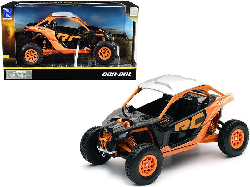 Rapid Vehicles Can-Am Maverick X3 XRC Turbo ATV Orange and Black 1/18 Diecast Model by New Ray ...