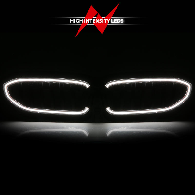 ANZO 19-22 BMW 3 Series Black Housing Full LED Front Grille w/ Initiation & Running Light 901027