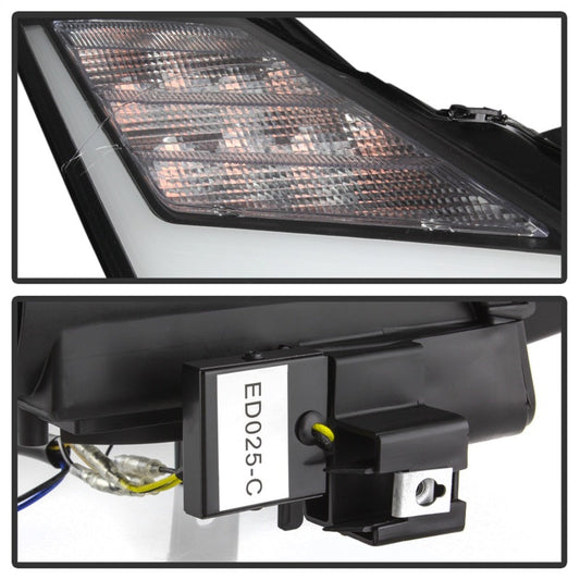FR SPORT Spyder Nissan GTR R35 09-14 - Projector Headlights - DRL LED - Black 5085696 - View 2