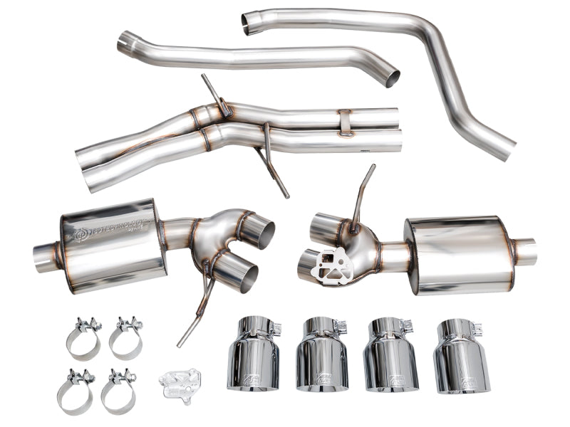 AWE Tuning 19-21 Porsche Macan 3.0T/2.9TT Touring Edition Catback Exhaust w/ Chrome Silver Tips 3015-42951