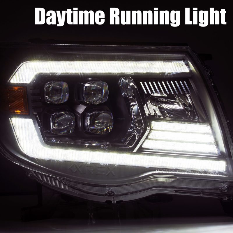 FR SPORT AlphaRex 05-11 Toyota Tacoma NOVA LED Projector Headlights Plank Style Alpha Black...