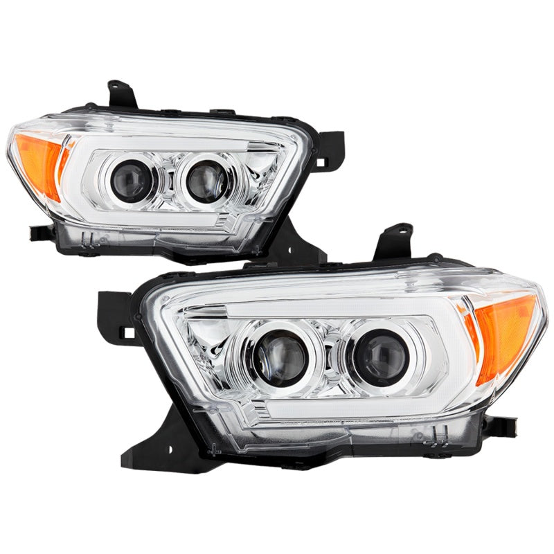 FR SPORT Spyder Signature Toyota Tacoma 16-18 TRD Model Projector Headlights-Chrome...