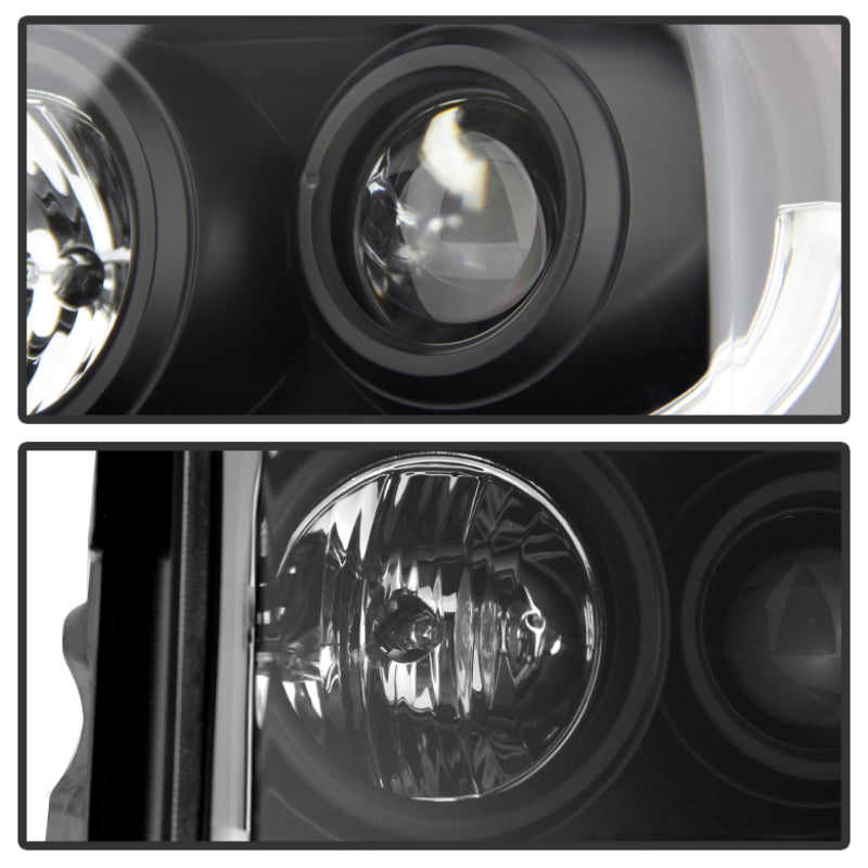 FR SPORT Spyder Ford Expedition 07-13 Projector Headlights Light Tube DRL Blk...