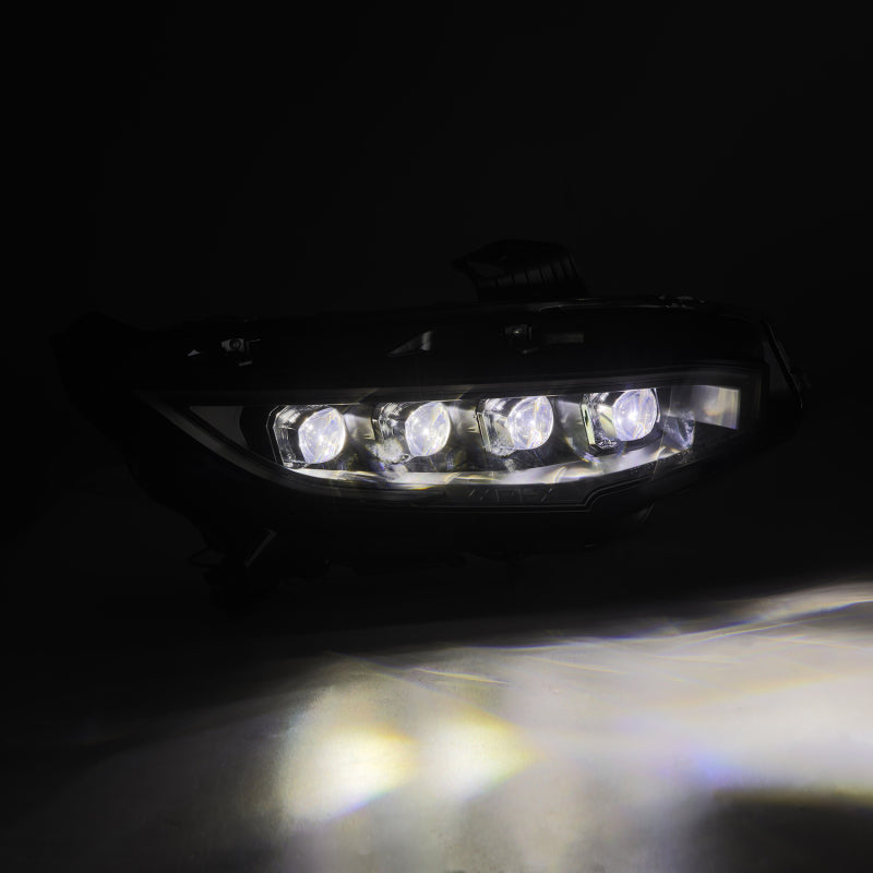 AlphaRex 16-21 Honda Civic NOVA-Series LED Proj Headlights Blk w/Activation Light & Seq.Sig / SB DRL 880491 *Discontinued
